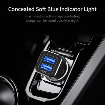 Essager Dual USB Car Charger For iPhone Xs Max Xr Samsung Xiaomi Mi 2.4A Fast Car Charging Adapter Mobile Phone Car USB Charger
