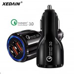 XEDAIN 3.1A Car Micro USB Charger Quick Charge 3.0 Mobile Phone Charger 2 Port USB Fast Car Charger for iphone ios Android Phone