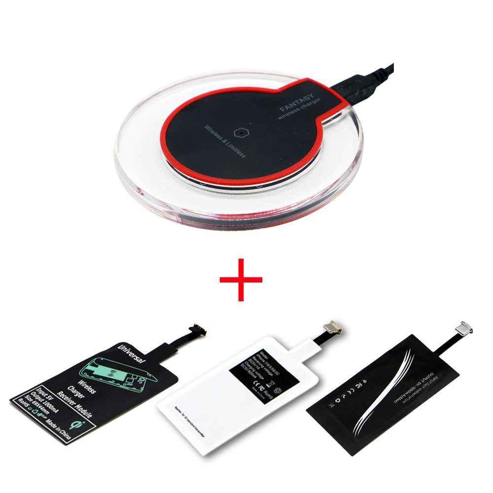Qi Wireless Charging Kit Transmitter Charger Adapter Receptor Receiver Pad Coil Type-C Micro USB kit for iPhone LG Xiaomi Huawei