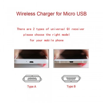 Qi Wireless Charging Kit Transmitter Charger Adapter Receptor Receiver Pad Coil Type-C Micro USB kit for iPhone LG Xiaomi Huawei