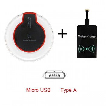 Qi Wireless Charging Kit Transmitter Charger Adapter Receptor Receiver Pad Coil Type-C Micro USB kit for iPhone LG Xiaomi Huawei