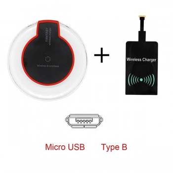Qi Wireless Charging Kit Transmitter Charger Adapter Receptor Receiver Pad Coil Type-C Micro USB kit for iPhone LG Xiaomi Huawei