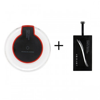 Qi Wireless Charging Kit Transmitter Charger Adapter Receptor Receiver Pad Coil Type-C Micro USB kit for iPhone LG Xiaomi Huawei