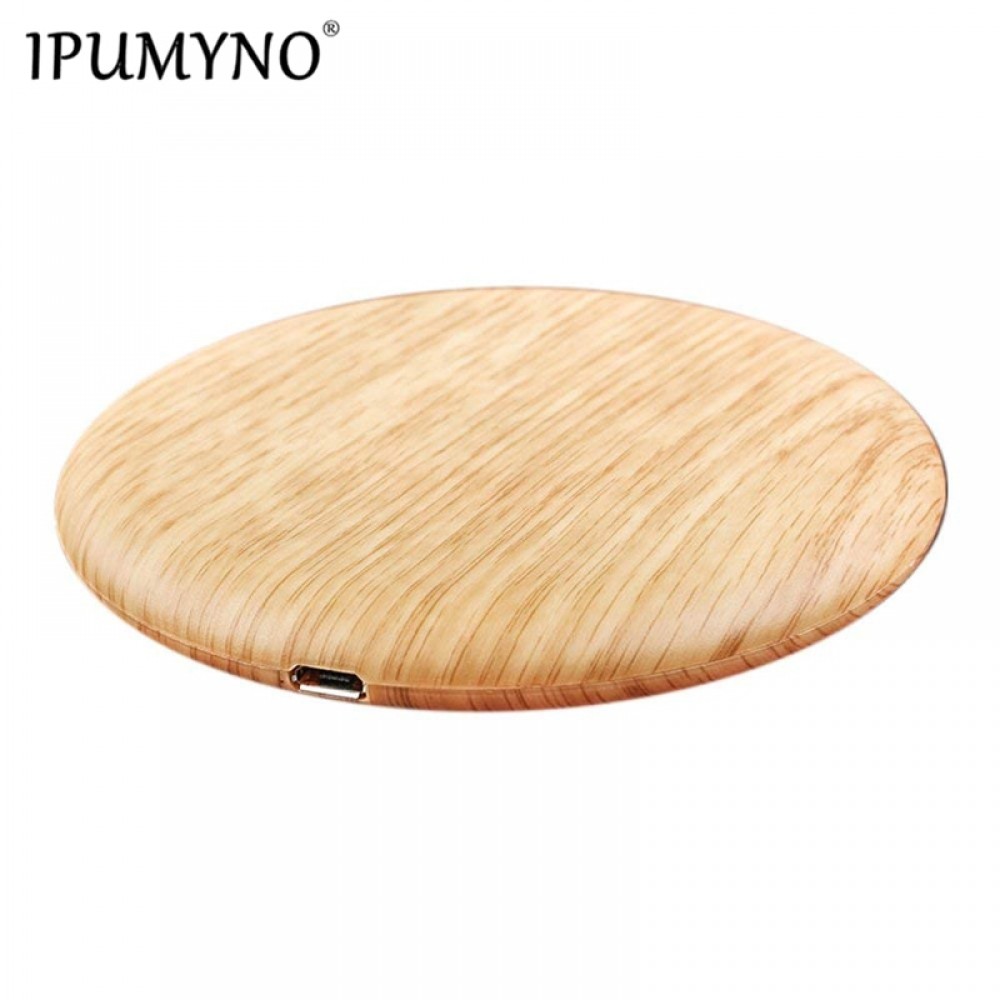 IPUMYNO Portable Qi Wireless Charger Charging Slim Wood For Apple iPhone 7 8 Plus X Smart Phone Wireless Charger For Samsung S7