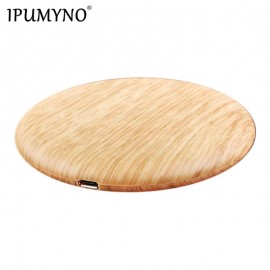 IPUMYNO Portable Qi Wireless Charger Charging Slim Wood For Apple iPhone 7 8 Plus X Smart Phone Wireless Charger For Samsung S7