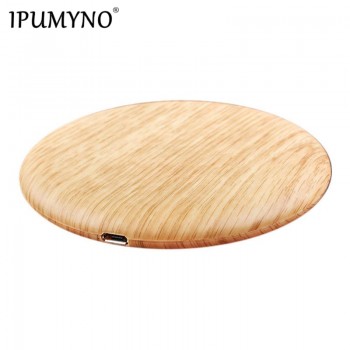 IPUMYNO Portable Qi Wireless Charger Charging Slim Wood For Apple iPhone 7 8 Plus X Smart Phone Wireless Charger For Samsung S7