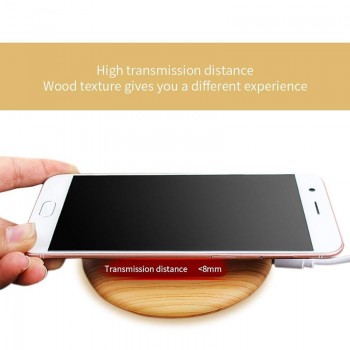 IPUMYNO Portable Qi Wireless Charger Charging Slim Wood For Apple iPhone 7 8 Plus X Smart Phone Wireless Charger For Samsung S7