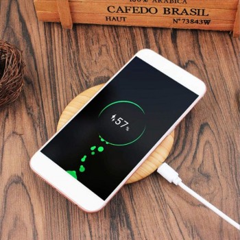 IPUMYNO Portable Qi Wireless Charger Charging Slim Wood For Apple iPhone 7 8 Plus X Smart Phone Wireless Charger For Samsung S7