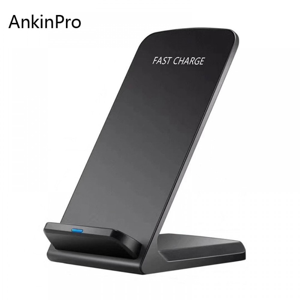 AnkinPro QI Wireless Charger Quick Charge 2.0 Fast Charging for iPhone 8 10 X Samsung S6 S7 S8 2-Coils Stand 5V/2A amp; 9V/1.67A