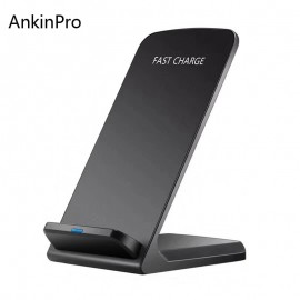AnkinPro QI Wireless Charger Quick Charge 2.0 Fast Charging for iPhone 8 10 X Samsung S6 S7 S8 2-Coils Stand 5V/2A amp; 9V/1.67A