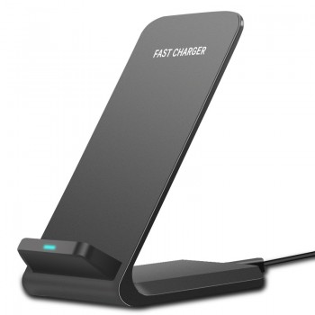 AnkinPro QI Wireless Charger Quick Charge 2.0 Fast Charging for iPhone 8 10 X Samsung S6 S7 S8 2-Coils Stand 5V/2A amp; 9V/1.67A