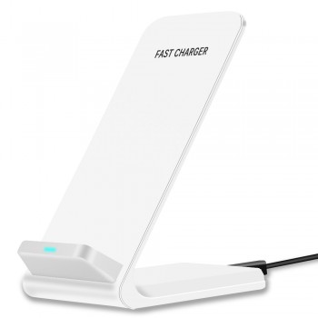 AnkinPro QI Wireless Charger Quick Charge 2.0 Fast Charging for iPhone 8 10 X Samsung S6 S7 S8 2-Coils Stand 5V/2A amp; 9V/1.67A