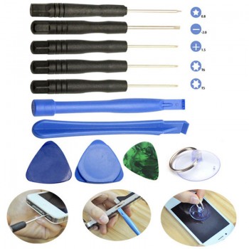 Professional 11 in 1 Cell Phones Opening Pry Repair Tool Kits Smartphone Screwdrivers Tool Set For iPhone Samsung HTC Moto Sony