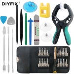 DIYFIX 38 in 1 Mobile Phone Screen Opening Pry Crowbar Screwdriver Kits for Apple iPhone iPad Samsung Repair Tool Hand Tools Set