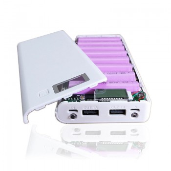DIY 8*18650 Power Bank Battery Box Case Cover External Plastic Power bank Batteries Box Housing Case Holder Color Randomly send