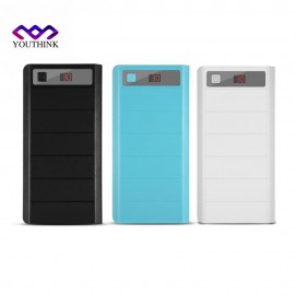 (No Battery)20000mAh Mobile Phone Power Bank Case Shell for 8 x 18650 Batteries Power Bank Diy Kit Dual USB + Type-C +Micro USB