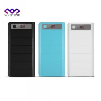 (No Battery)20000mAh Mobile Phone Power Bank Case Shell for 8 x 18650 Batteries Power Bank Diy Kit Dual USB + Type-C +Micro USB