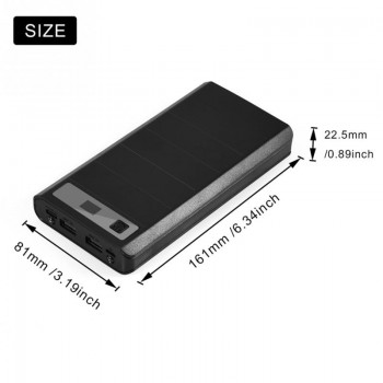 (No Battery)20000mAh Mobile Phone Power Bank Case Shell for 8 x 18650 Batteries Power Bank Diy Kit Dual USB + Type-C +Micro USB