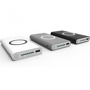 Portable 10000mAh DIY Qi Wireless Power Bank Charger Case Box With USB Type C Port No Battery