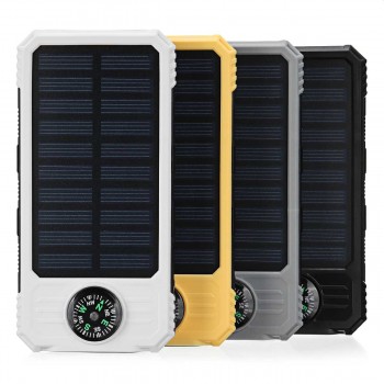 Portable Solar Power Bank 30000mah  External Battery 2USB LED Powerbank Mobile phone Solar Charger box and needle for Smartphone