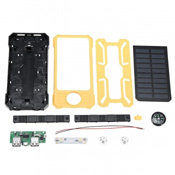 Portable Solar Power Bank 30000mah  External Battery 2USB LED Powerbank Mobile phone Solar Charger box and needle for Smartphone