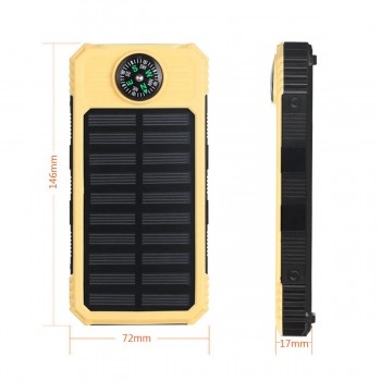 Portable Solar Power Bank 30000mah  External Battery 2USB LED Powerbank Mobile phone Solar Charger box and needle for Smartphone
