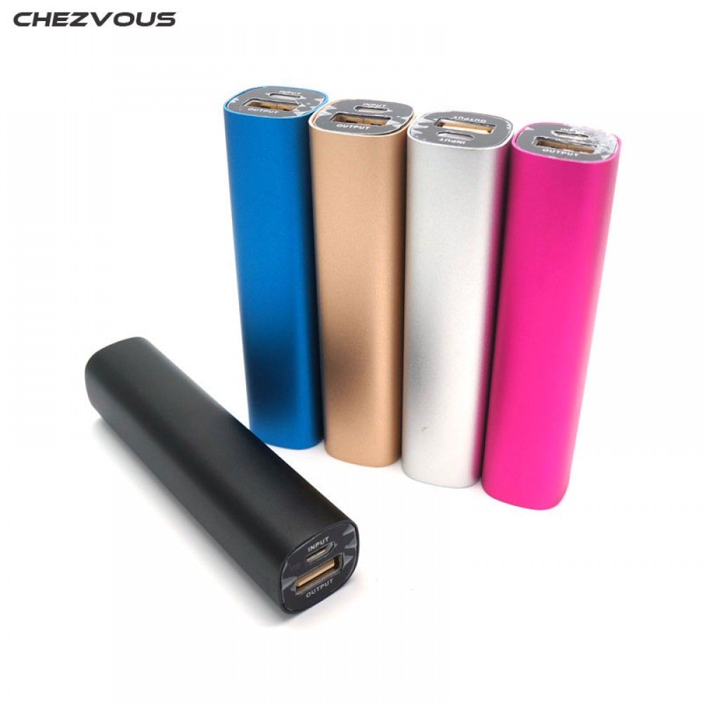CHEZVOUS Aluminum Alloy Power Bank DIY Box 18650 USB Power Bank Battery Charger Case for iPhone Sumsang SmartPhone Factory Price