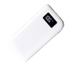 Lovoski 10000mAh DIY Digital Display Dual USB Mobile Power Bank Kit Pack Case White