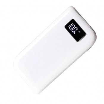 Lovoski 10000mAh DIY Digital Display Dual USB Mobile Power Bank Kit Pack Case White