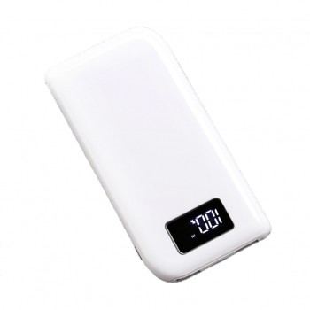 Lovoski 10000mAh DIY Digital Display Dual USB Mobile Power Bank Kit Pack Case White