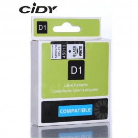 CIDY Compatible Dymo D1 12mm Label Tape 45013 Black on White Label Ribbons for Dymo Label Manager 160 280 210