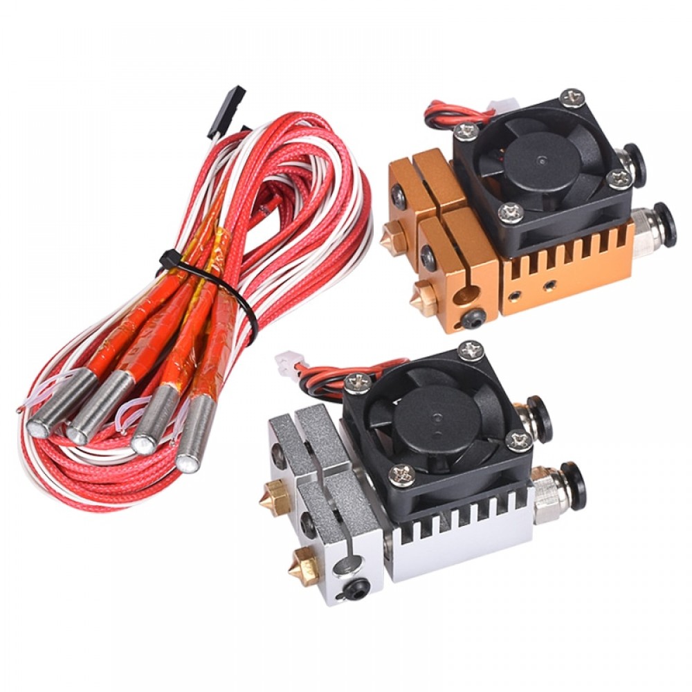 3D Chimera Hotend Kit Dual Color 2 IN 2 OUT Extruder Multi-extrusion All metal V6 Dual Extruder 0.4mm/1.75mm 3D printer parts