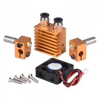 3D Chimera Hotend Kit Dual Color 2 IN 2 OUT Extruder Multi-extrusion All metal V6 Dual Extruder 0.4mm/1.75mm 3D printer parts