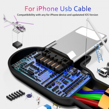 MCDODO USB Cable For iPhone Apple XS MAX XR X 8 7 6 5 6s plus Cable Fast Charging Cable Mobile Phone Charger Cord Usb Data Cable