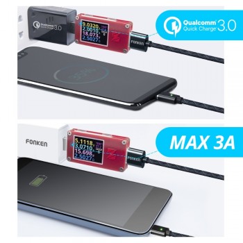 FONKEN Magnetic Micro USB Cable Magnet USB Type C Charging Phone Cable 3A Mobile Quick Charger Cord Android Fast Data Cables
