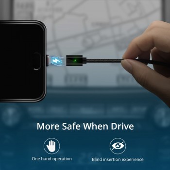 FONKEN Magnetic Micro USB Cable Magnet USB Type C Charging Phone Cable 3A Mobile Quick Charger Cord Android Fast Data Cables