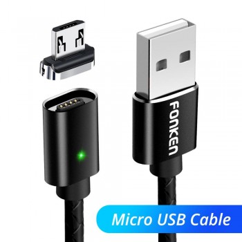 FONKEN Magnetic Micro USB Cable Magnet USB Type C Charging Phone Cable 3A Mobile Quick Charger Cord Android Fast Data Cables