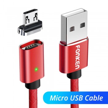 FONKEN Magnetic Micro USB Cable Magnet USB Type C Charging Phone Cable 3A Mobile Quick Charger Cord Android Fast Data Cables