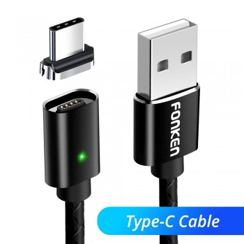 FONKEN Magnetic Micro USB Cable Magnet USB Type C Charging Phone Cable 3A Mobile Quick Charger Cord Android Fast Data Cables