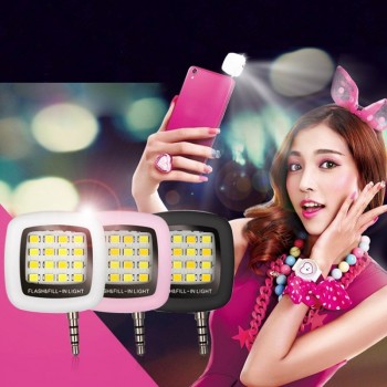 2017 NEW Portable Rechargeable 16 Selfie Flash LED Camera Lamp Light For iPhone 6 6s Samsung HTC LG  Xiaomi mobile Phones
