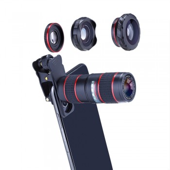 ET Cellphone Phone Telephoto Lens Universal Optical Zoom 12X 15X  22x Monocular Telescope Magnifier Optical Zoom Lens W/ Tripod