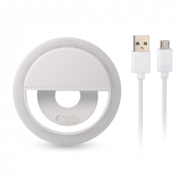 USB Charge Selfie Flash LED Camera Phone Photography Ring Light for Phones Tablets JLRJ88