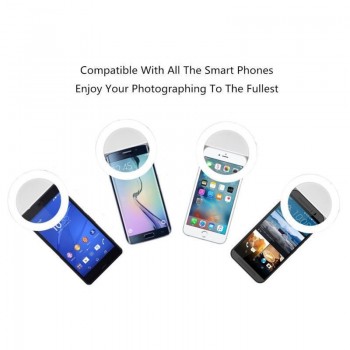 USB Charge Selfie Flash LED Camera Phone Photography Ring Light for Phones Tablets JLRJ88