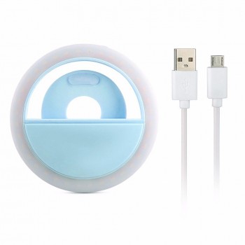 USB Charge Selfie Flash LED Camera Phone Photography Ring Light for Phones Tablets JLRJ88