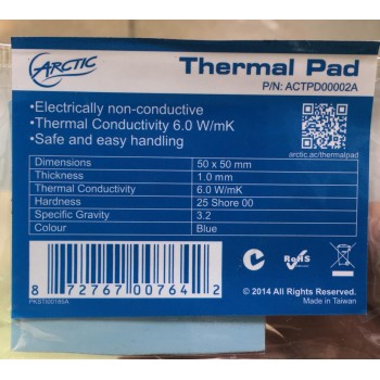 ARCTIC AC Thermal pad 6.0 W/mK 0.5mm 1.0mm 1.5mm High Efficient thermal conductivity Original authentic   Arctic Thermal pad