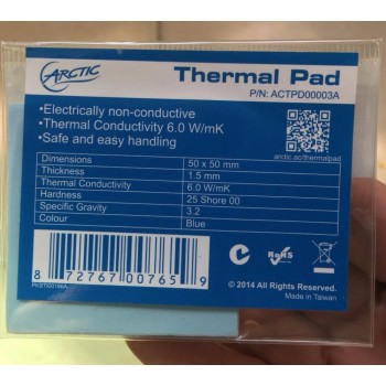 ARCTIC AC Thermal pad 6.0 W/mK 0.5mm 1.0mm 1.5mm High Efficient thermal conductivity Original authentic   Arctic Thermal pad