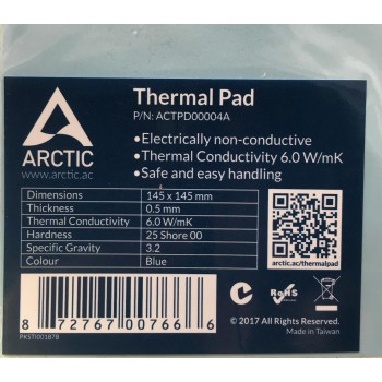 ARCTIC AC Thermal pad 6.0 W/mK 0.5mm 1.0mm 1.5mm High Efficient thermal conductivity Original authentic   Arctic Thermal pad