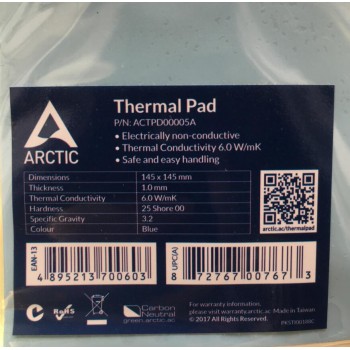 ARCTIC AC Thermal pad 6.0 W/mK 0.5mm 1.0mm 1.5mm High Efficient thermal conductivity Original authentic   Arctic Thermal pad