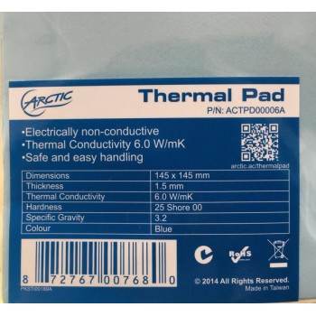 ARCTIC AC Thermal pad 6.0 W/mK 0.5mm 1.0mm 1.5mm High Efficient thermal conductivity Original authentic   Arctic Thermal pad