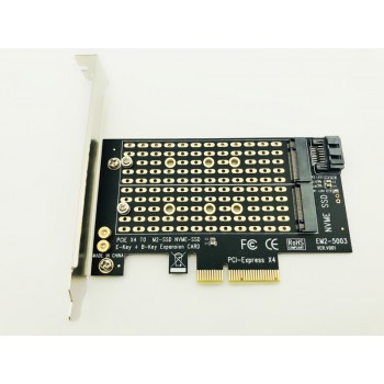 H1111Z Add On Cards PCIE to M2/M.2 Adapter SATA M.2 SSD PCIE Adapter NVME/M2 PCIE Adapter SSD M2 to SATA PCI-E Card M Key +B Key